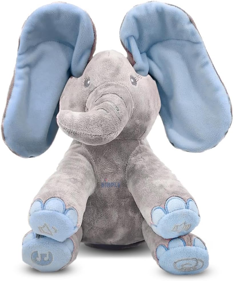 Dimple Kyle Peek A Boo Juguete de Elefante, Elefante de Peluche