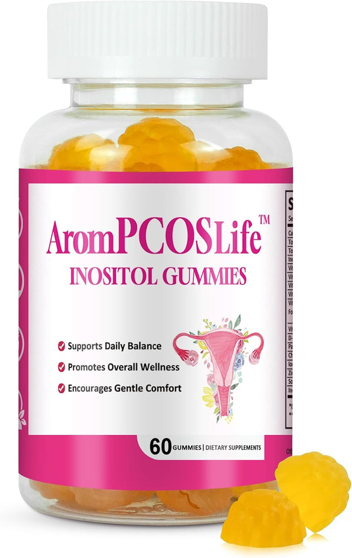 AromPCOSLife - Gomitas de inositol para mujer, 60 unidades, supleme...