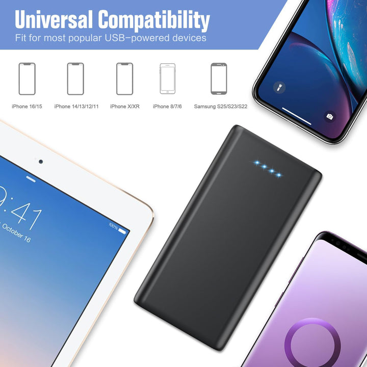 Cargador portátil de 25,800 mAh, 5 V\/3 A USB C de entrada y salida...