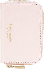 kate spade new york Devin Zip - Tarjetero magnético, color rosa tiza