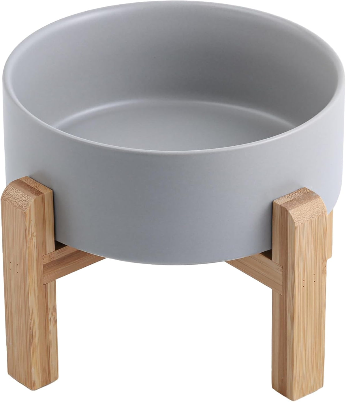 Cuenco de cerámica elevado y elevado para perros de razas pequeñas y medianas, cuenco de agua con soporte, plato de alimentación pesado antideslizante de 6 pulgadas, 3.6 tazas, 28.7 fl oz, 28