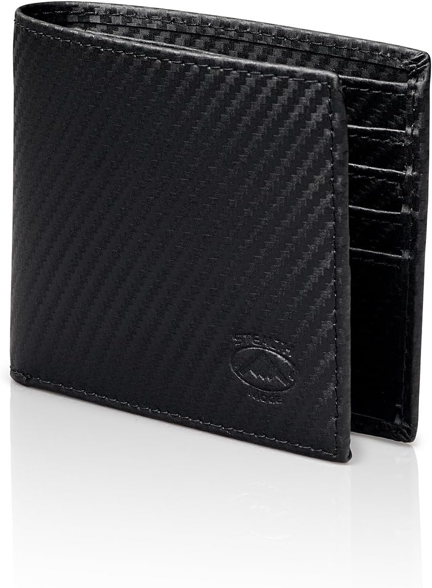 Stealth Mode Billetera de cuero para hombre. Billetera con RFID + 8...
