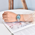 HaiQin Pagani Design - Reloj de cuarzo elegante para mujer, serie de diamantes, correa de acero inoxidable, movimiento japonés, impermeable, ligero, reloj de pulsera de lujo con fecha