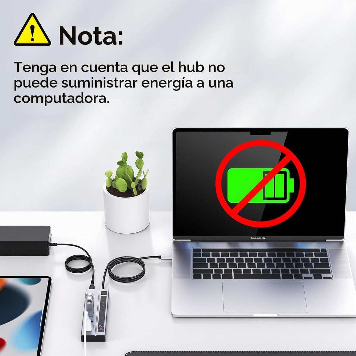 minisopuru, hub USB, alimentado