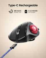 Ratón Trackball Inalámbrico ProtoArc, EM01 NL Ergonómico Bluetooth...