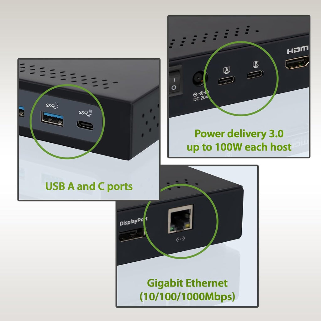 IOGEAR Estación de acoplamiento USB tipo C Dock PRO Duo