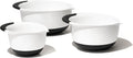 OXO Good Grips juego de 3 cuencos para mezclar de plástico, 2500 ml, blanco/negro