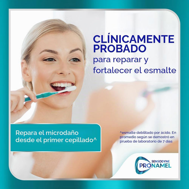 Pasta dental Sensodyne Pronamel para fortalecimiento clínico del es...
