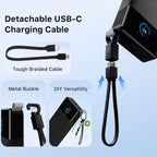 JUOVI Cargador portátil de 222 W, cargador portátil de 25000 mAh con cable USB-C, 222W, Negro