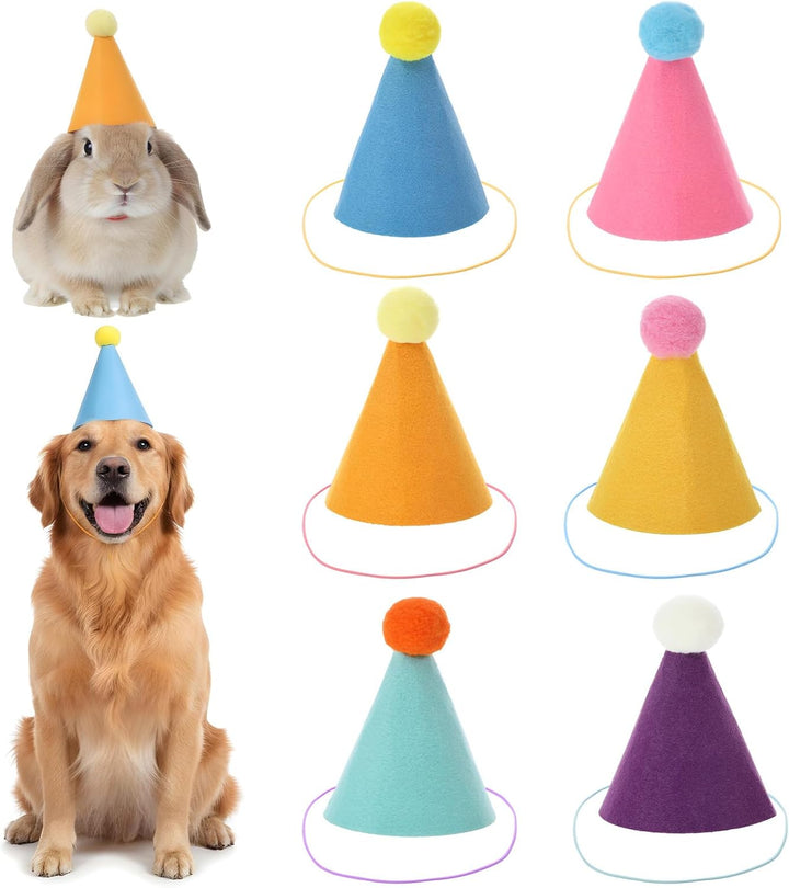 Grevosea 6 sombreros de fiesta de animales de peluche