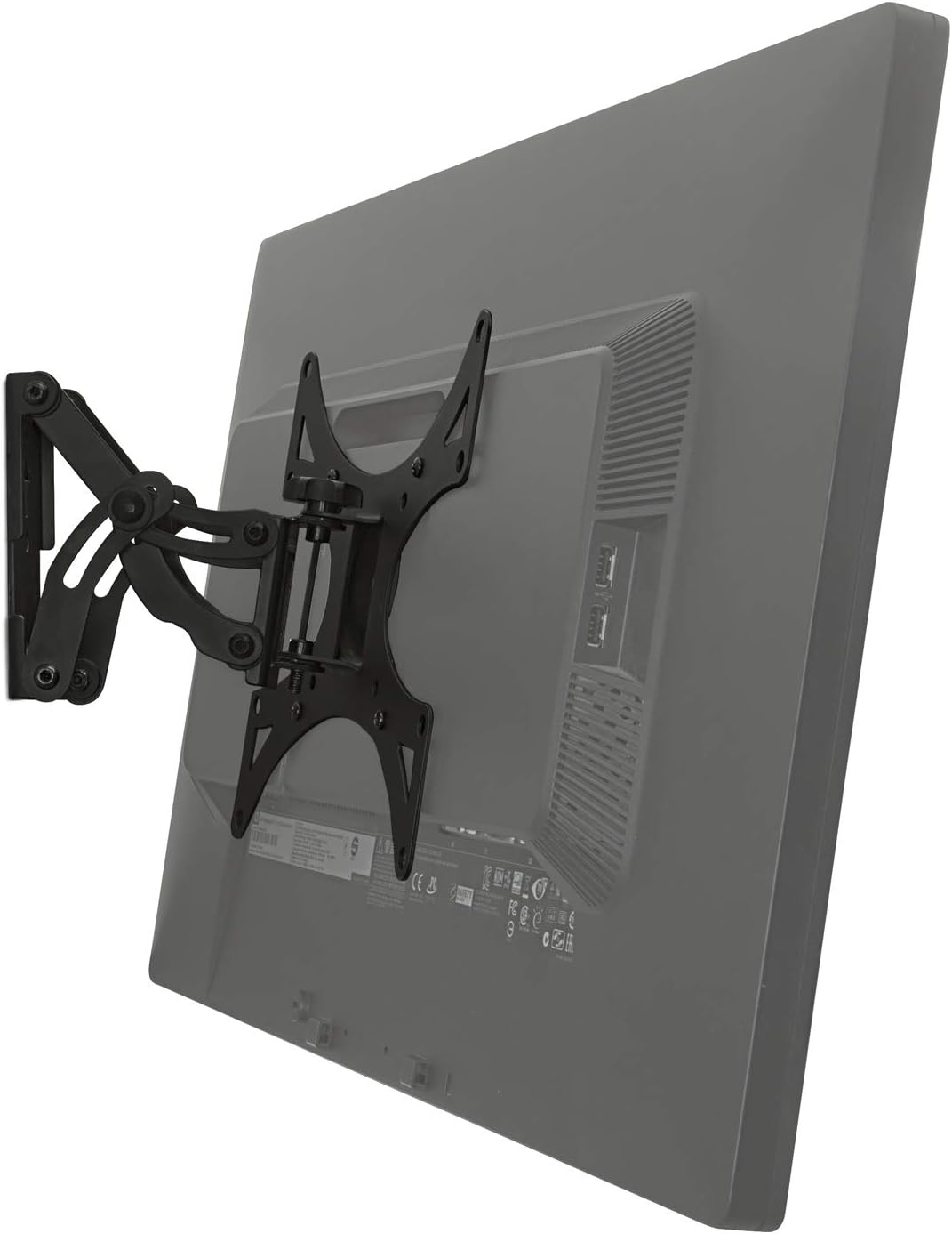 Mount-It! Soporte de pared para TV de movimiento completo | Soporte de montaje de pantalla inclinable, giratorio y articulado para paneles de pantalla plana de 23" a 42" con patrón VESA de hasta 200 x 200, capacidad de 66 libras