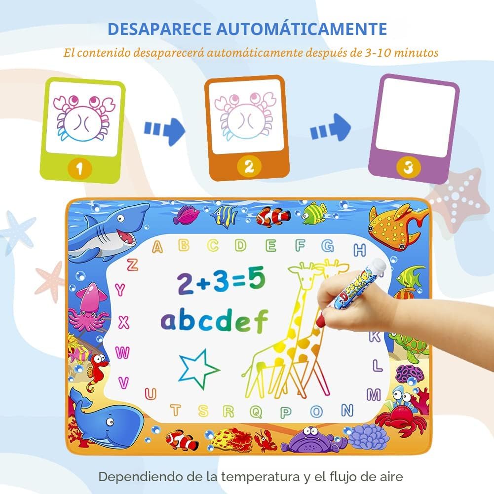 Alfombrilla de Dibujo con Agua - Alfombrilla de Juguete para Pintar...