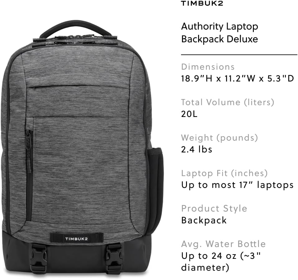 Timbuk2 Authority - Mochila para laptop Deluxe, Eco Static