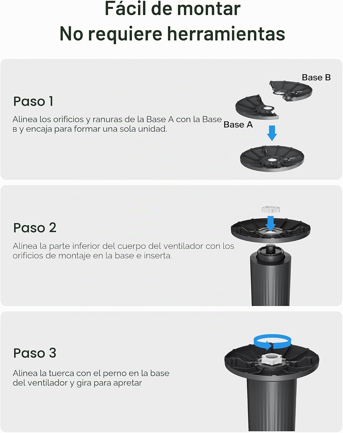 PELONIS Ventilador de torre oscilante de 30 pulgadas para dormitori...