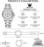 OLEVS Relojes para Mujeres Lujo Diamante con Fecha Analógico Cuartz para Mujer