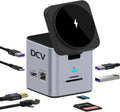 Estación de acoplamiento USB C para laptop con soporte de cargador MagSafe, adaptador multipuerto USB C Hub 9 en 1 con HDMI 4K, Ethernet de 1 Gbps, 3 USB 3.0, SD/TF, compatible con MacBook/Dell/HP
