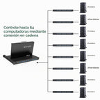 MT-VIKI Consola KVM para rack de 15,6 pulgadas con monitor/teclado/panel