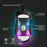 SteelSeries Aerox 5 - Ratón gaming RGB con perforaciones - Diseño u...