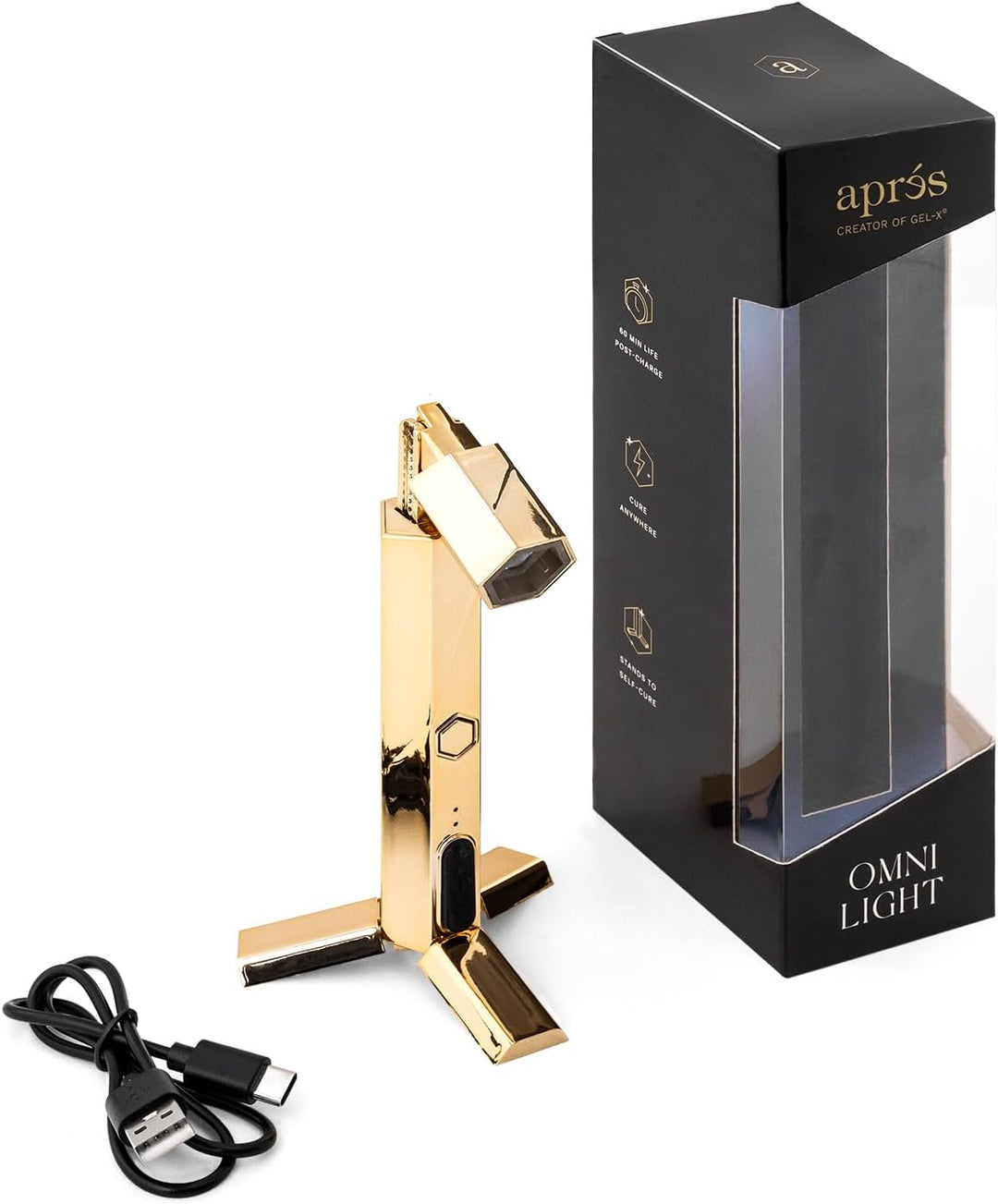APRÉS Omni Light, lámpara LED UV Gel-X, varita de curado flash, lám...