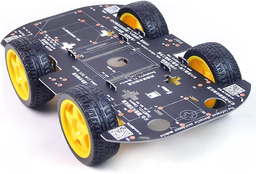 Chasis de Robot 4WD Robot Car Smart Chassis Kit con 4 motores TT para Arduino/Raspberry Pi/Jetson Nano, Kit DIY de aprendizaje de chasis robótico inteligente