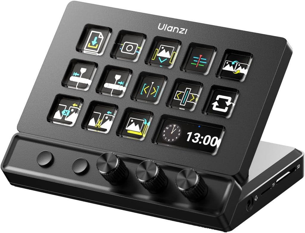 ULANZI Controlador de corriente D200X con 3 perillas, 14 teclas LCD teclado