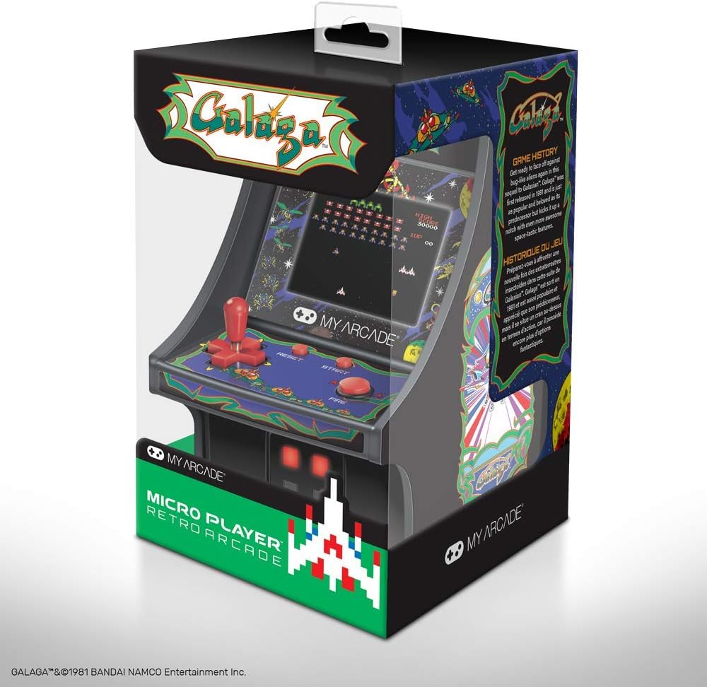 My Arcade Micro Player Mini Arcade Machine: Galaga Video Game, Full...