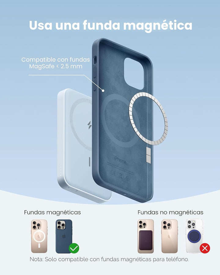 Anker - Batería magnética 622 (MagGo), cargador portátil inalámbric...