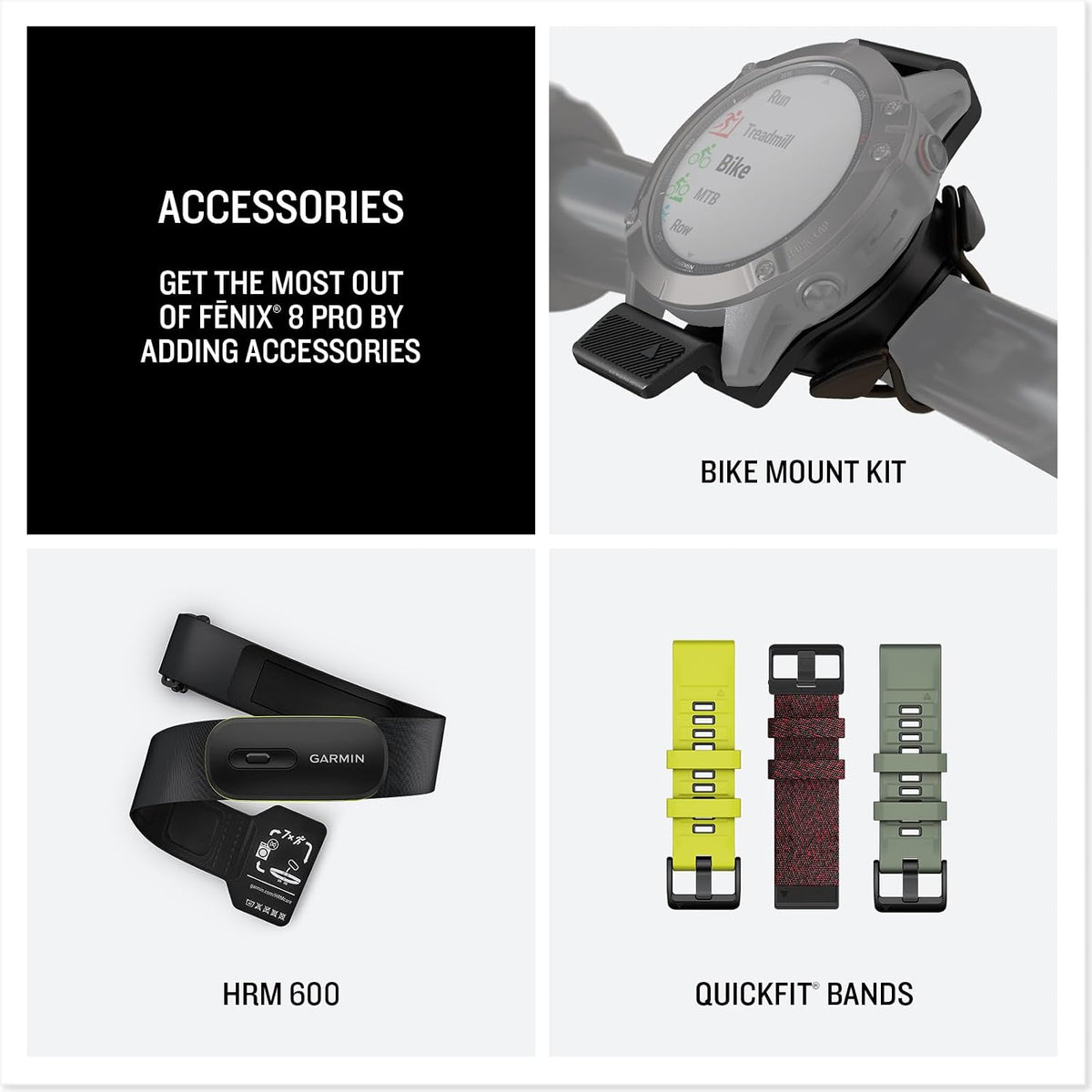 Garmin Fenix 8 Pro 2.008 in, tecnología inReach, pantalla AMOLED, reloj inteligente GPS multideportivo, zafiro, gris carbón DLC titanio con banda de silicona negro/gris guijarro gris rastreador de