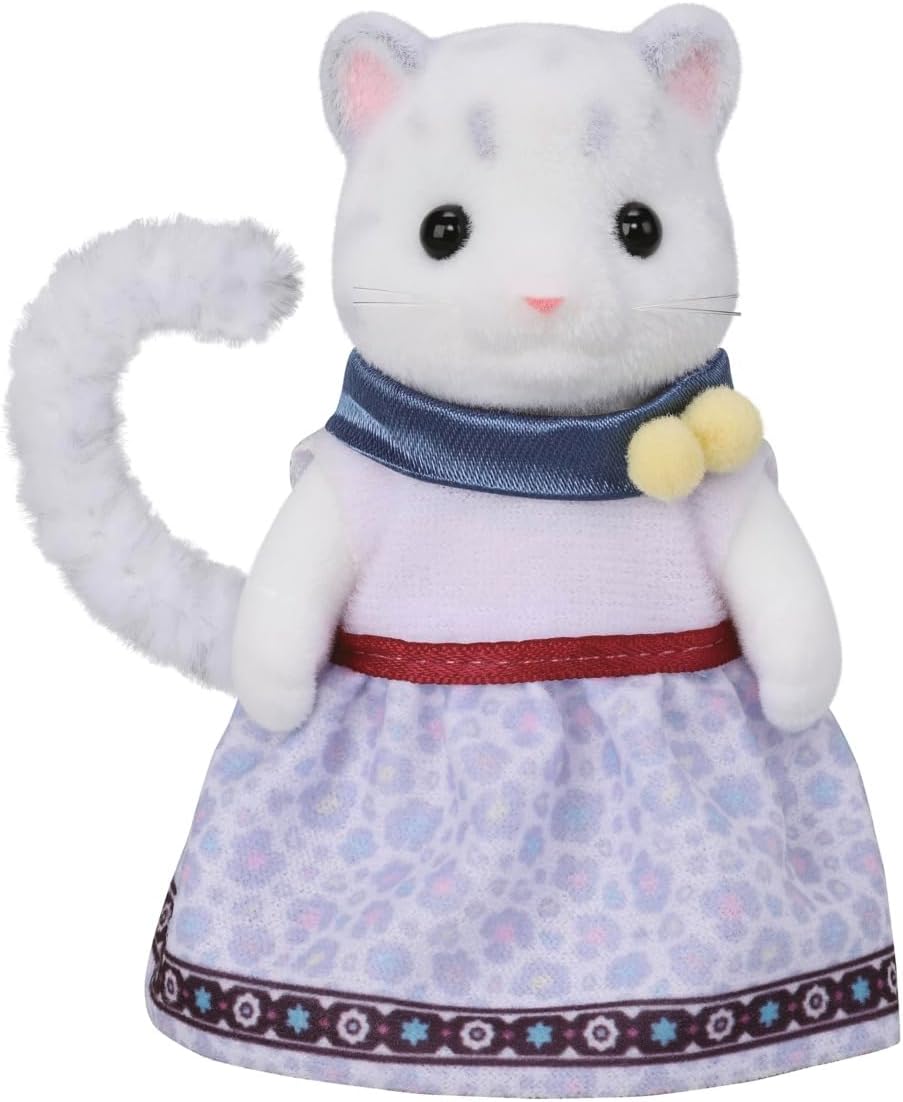 Sylvanian Families - 5814 Snow Leopard Family, juego con figura de animal, figuras de animales aterciopelados, leopardos, juguetes para niños de 3 años en adelante