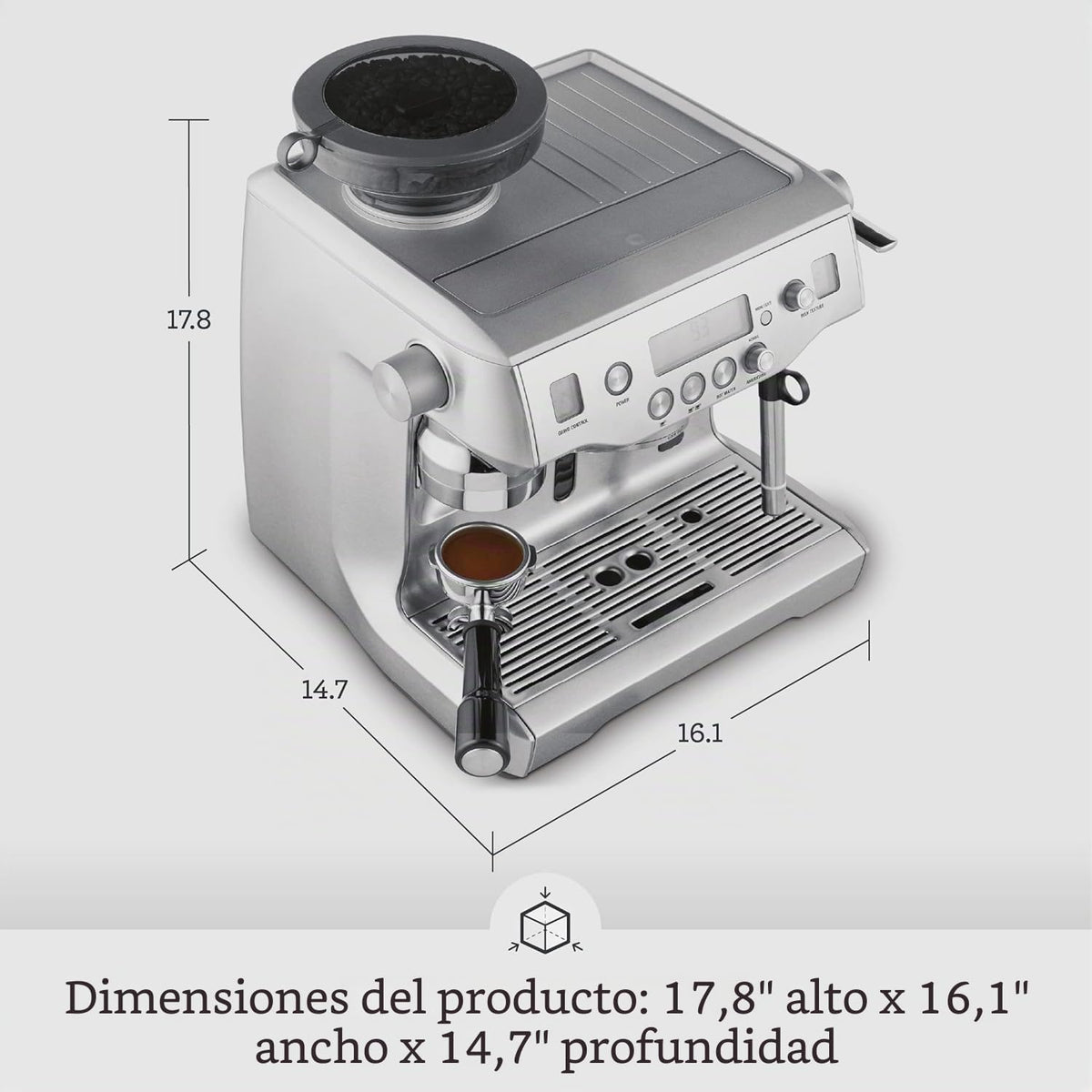 Breville Máquina Espresso Oracle, BES980XL de plata
