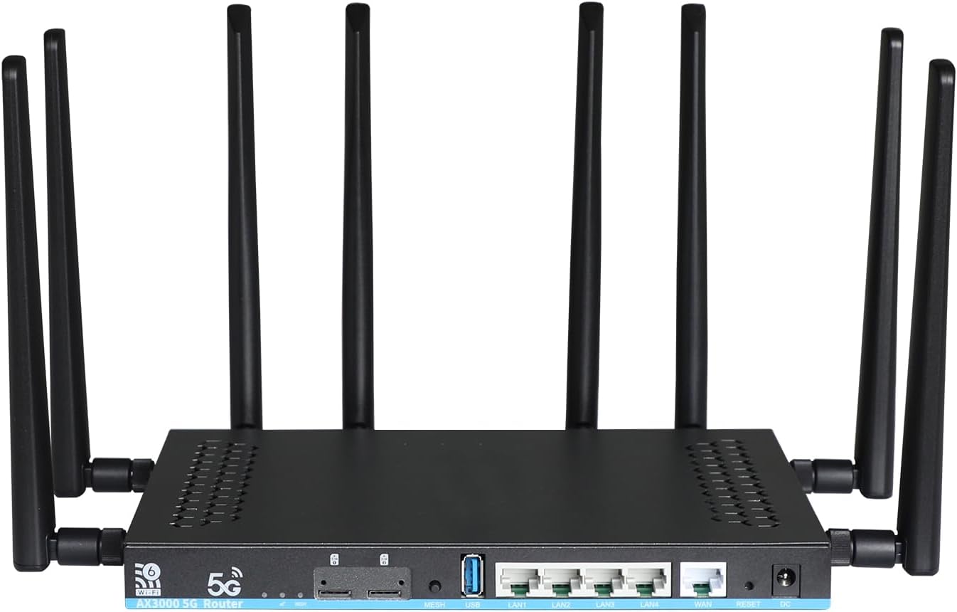 Router 5G WiFi 6 AX3000 con ranuras Dual SIM Gigabit Dual Band Wire...