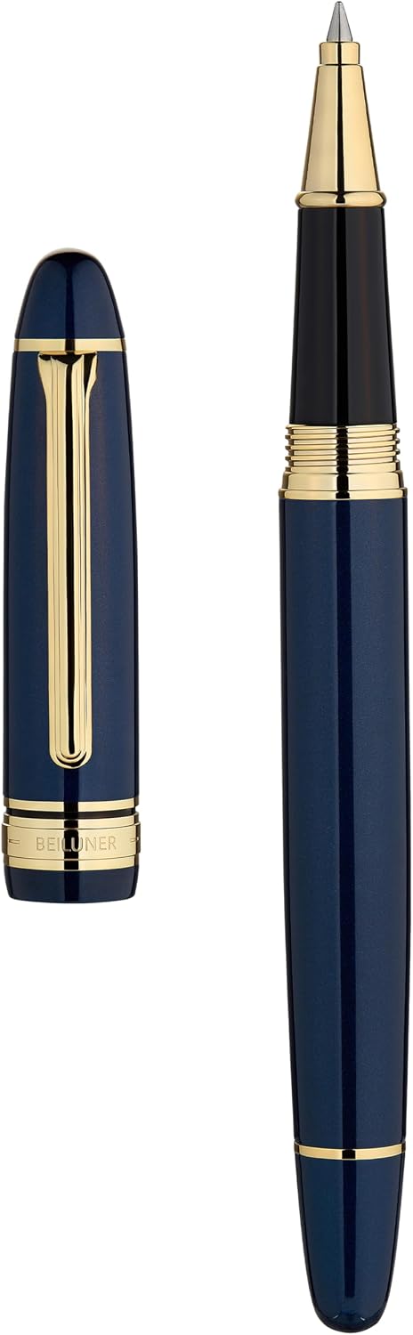 BEILUNER Piano Blue Lacquer Rollerball - Bolígrafo de lujo inigualable con