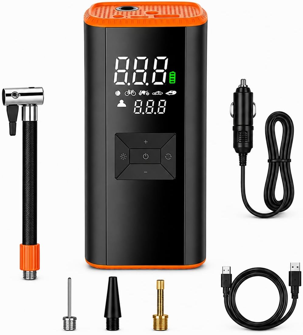 Inflador portátil del neumático del compresor de aire 150 PSI 12000mAh