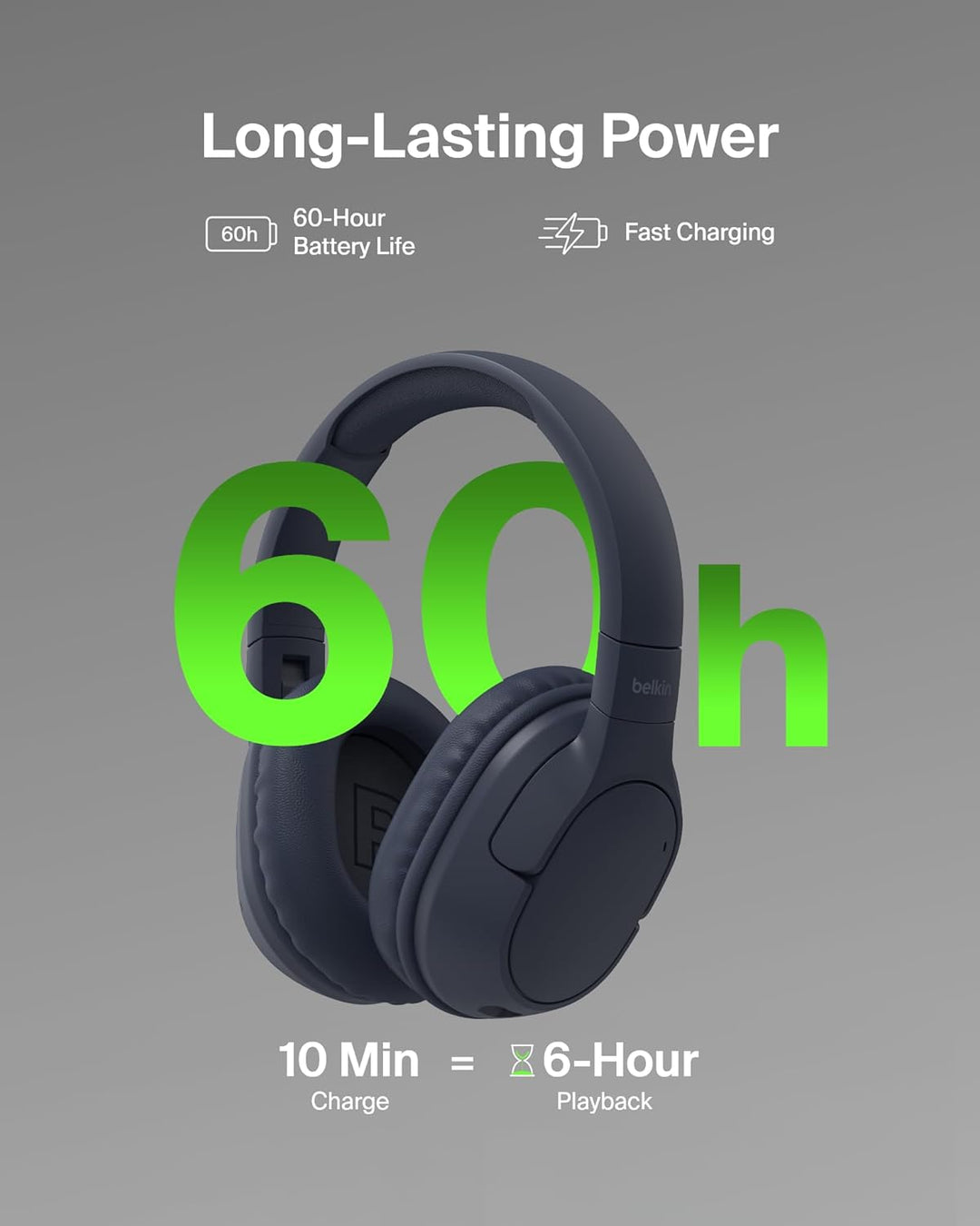Auriculares Belkin SoundForm Surround Bluetooth sobre la oreja - Au...