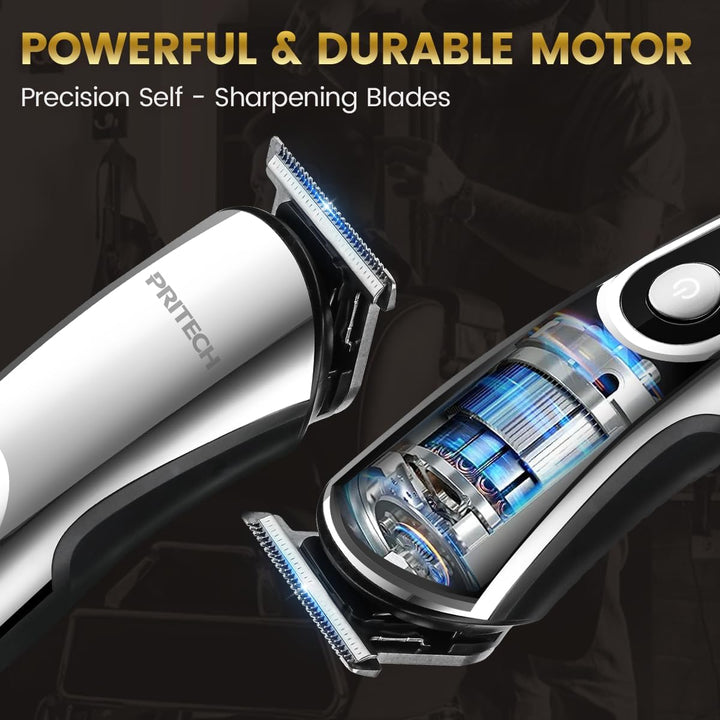 PRITECH Cortadora de Barba para Hombre, Kit de 3 en 1 de Cortadores...