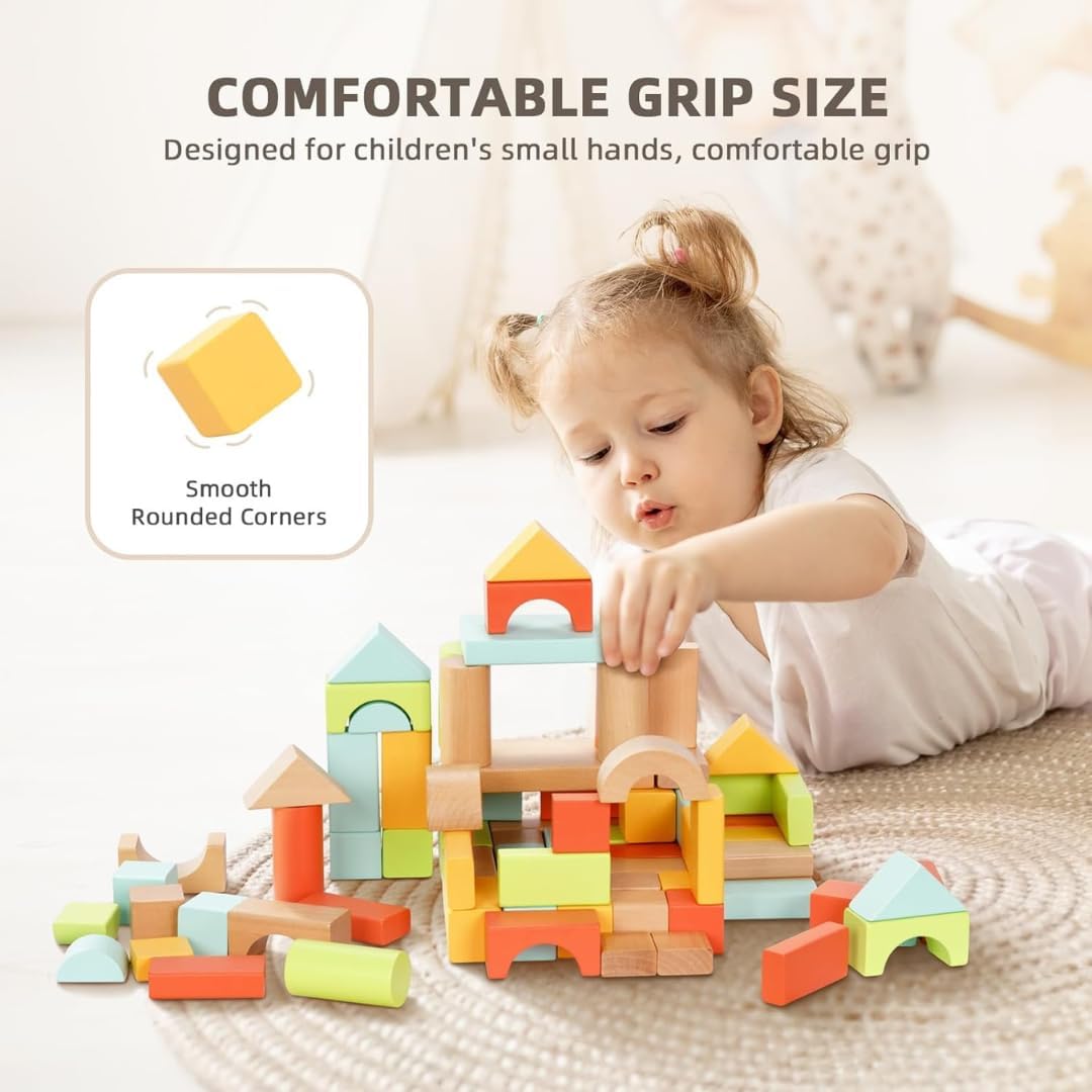 Pidoko Kids 100 piezas de bloques de construcción para