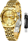 OPK Reloj de pulsera para mujer de acero inoxidable para mujer