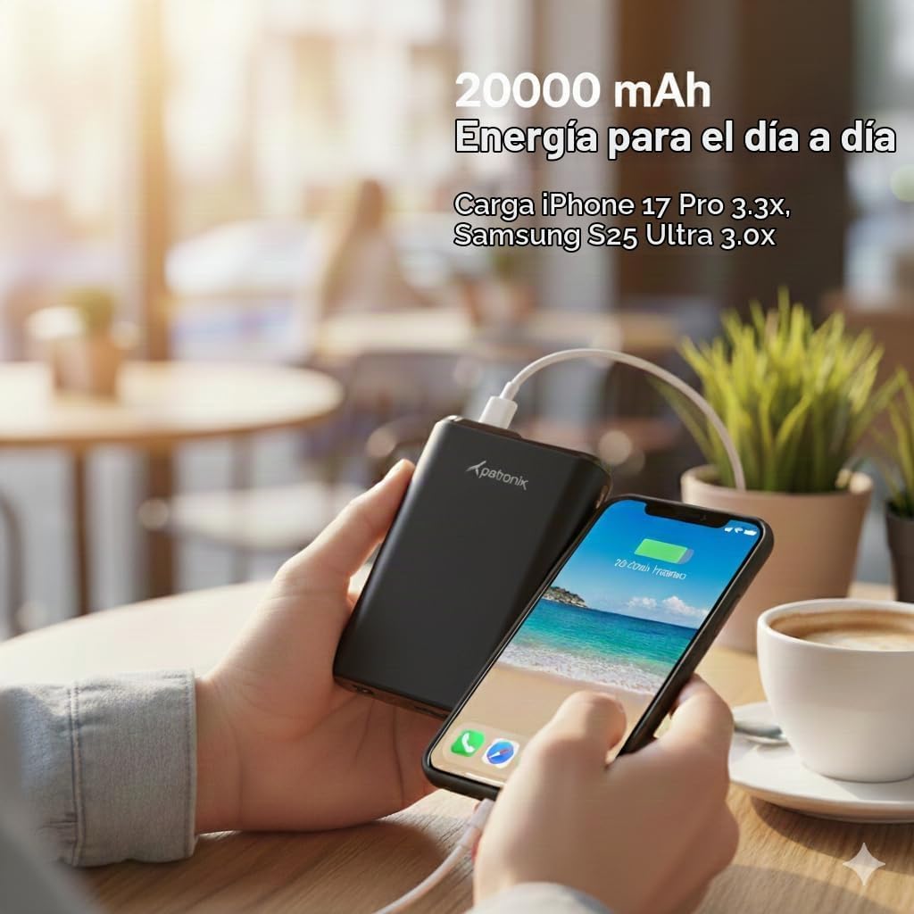 Alpatronix Cargador portátil, 22.5 W 20000 mAh USB C entrada y salida cargador rápido, PD 3.0+QC 4.0 pantalla LED paquete de batería compatible con iPhone 16 15 14 13 Pro Samsung S23 Google iPad etc