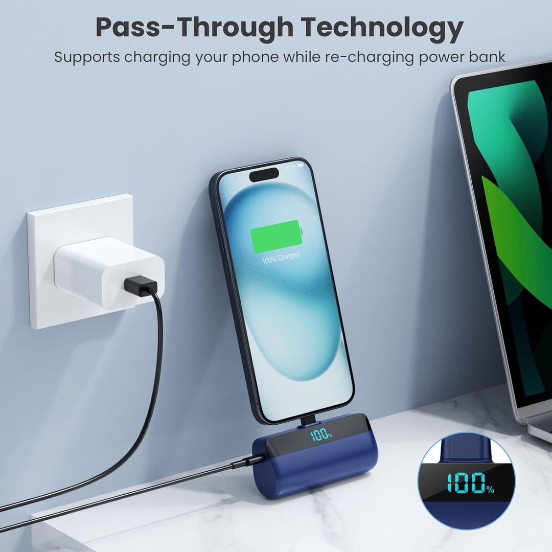 [Paquete de 2] Mini cargador portátil para iPhone 17\/16\/15, carga...