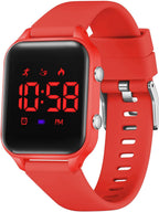 Relojes digitales para niños y niñas, reloj deportivo con rastreador de fitness, podómetro, alarmas, cronómetro, no necesita aplicación, reloj impermeable para niños, regalo para adolescentes
