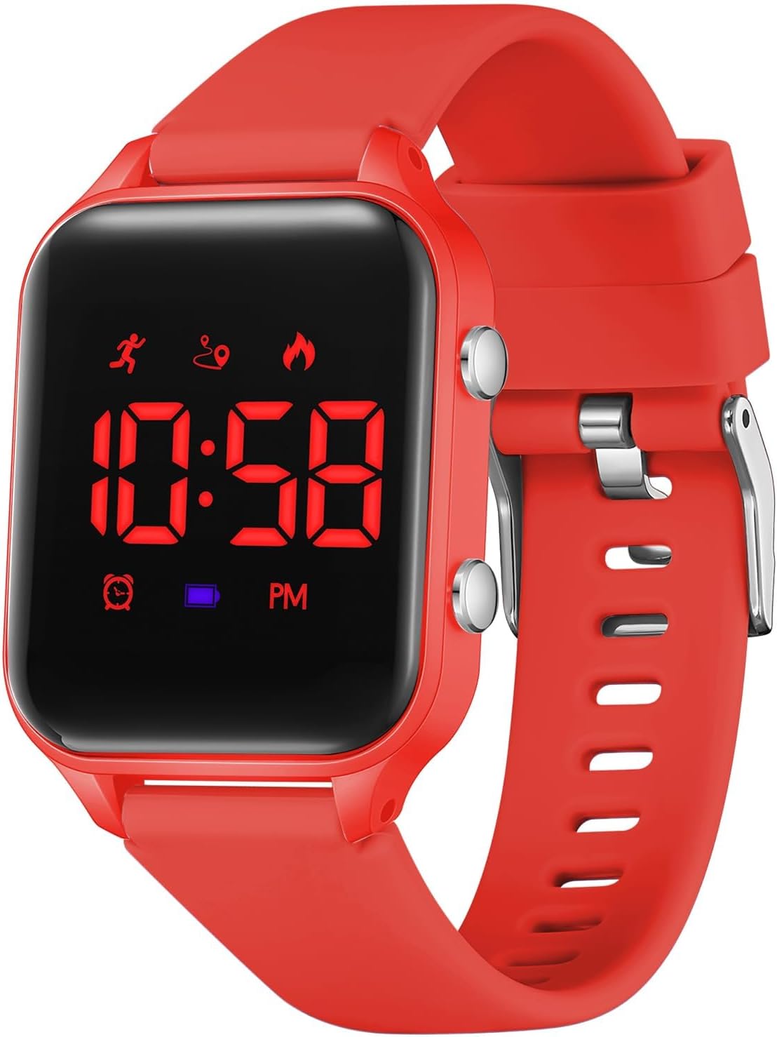 Relojes digitales para niños y niñas, reloj deportivo con rastreador de fitness, podómetro, alarmas, cronómetro, no necesita aplicación, reloj impermeable para niños, regalo para adolescentes