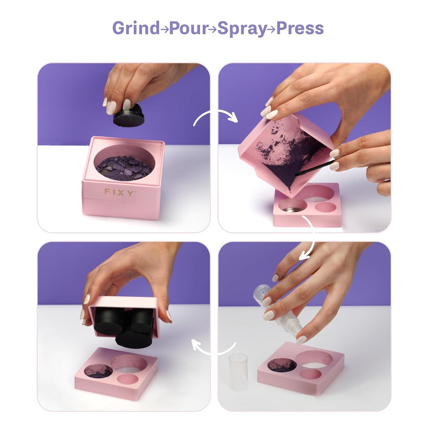FIXY Kit de reparación de maquillaje, herramienta de represión para...