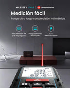MILESEEY Láser Medidor, Herramienta de Medición Láser con Sensor de Ángulo