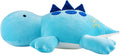 Peluche de animales de peluche con peso de 4 libras, almohada suave de peluche de dinosaurio de 24 pulgadas para adultos y niños (dinosaurio azul)