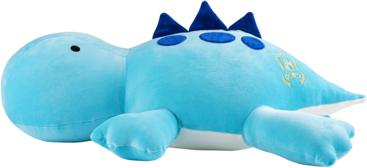 Peluche de animales de peluche con peso de 4 libras, almohada suave de peluche de dinosaurio de 24 pulgadas para adultos y niños (dinosaurio azul)