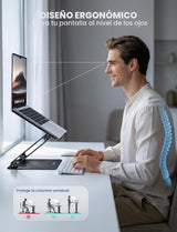 Lamicall Soporte Ajustable para Laptop, Elevador Portátil para Lapt...