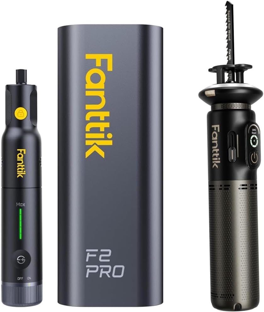 Fanttik F2 PRO - Kit de herramientas rotativas inalámbricas con motor magnético fuerte y mini sierra recíproca inalámbrica sin escobillas Fanttik R11 Pro
