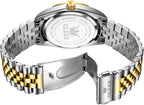 OLEVS Reloj para Hombres Acero Inoxidables Cuarzo Lujo Reloj de vestir de gran esfera
