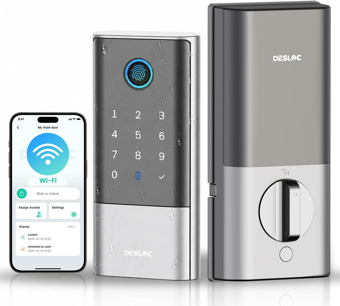 DESLOC Smart Lock K120 con huella digital GPT 3D, batería de 15,000...