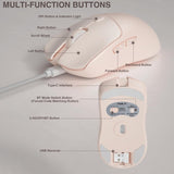 AULA SC580X - Ratón inalámbrico para juegos, triple modo 2.4G\/BT5....
